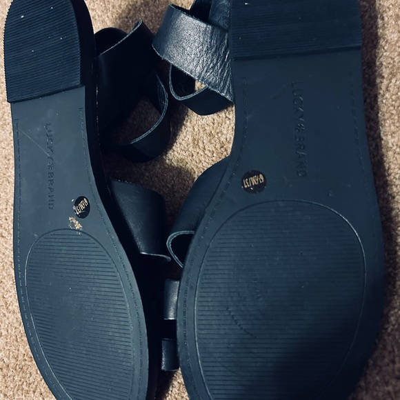 Lucky Brand Black Sandals, size 6.5, Worn once - Picture 7 of 11